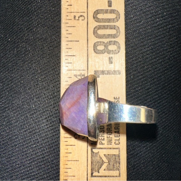 Opalized wood or dinosaur bone adjustable ring - Picture 10 of 11